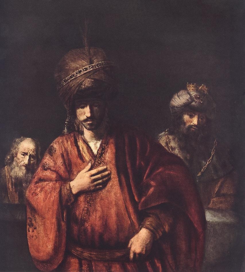 David and Uriah by Rembrandt Harmenszoon van Rijn