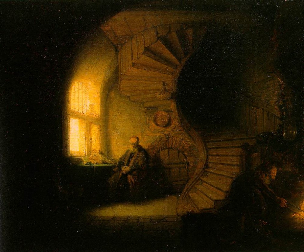Philosopher in Meditation by Rembrandt Harmenszoon van Rijn