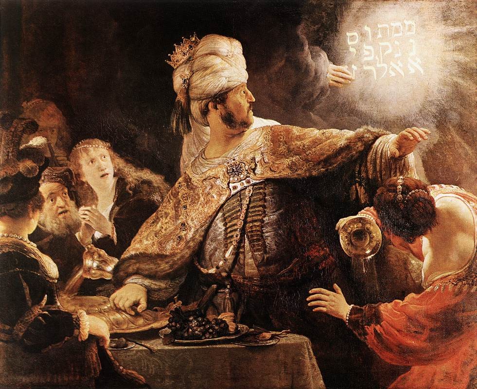 Belshazzars Feast by Rembrandt Harmenszoon van Rijn