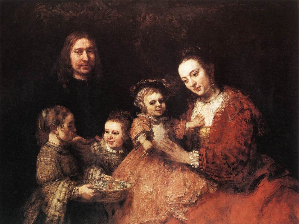 Family Group by Rembrandt Harmenszoon van Rijn