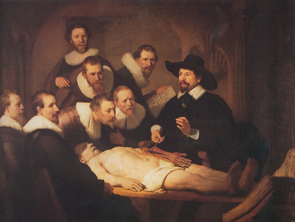 The Anatomy Lecture of Dr Nicholaes Tulp by Rembrandt Harmenszoon van Rijn