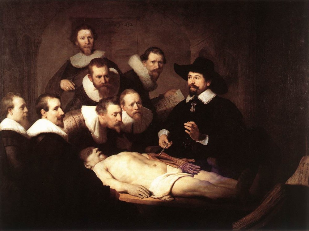 The Anatomy Lecture of Dr Nicolaes Tulp by Rembrandt Harmenszoon van Rijn