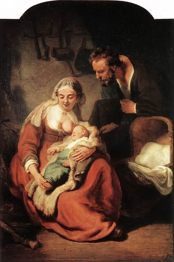 The Holy Family by Rembrandt Harmenszoon van Rijn