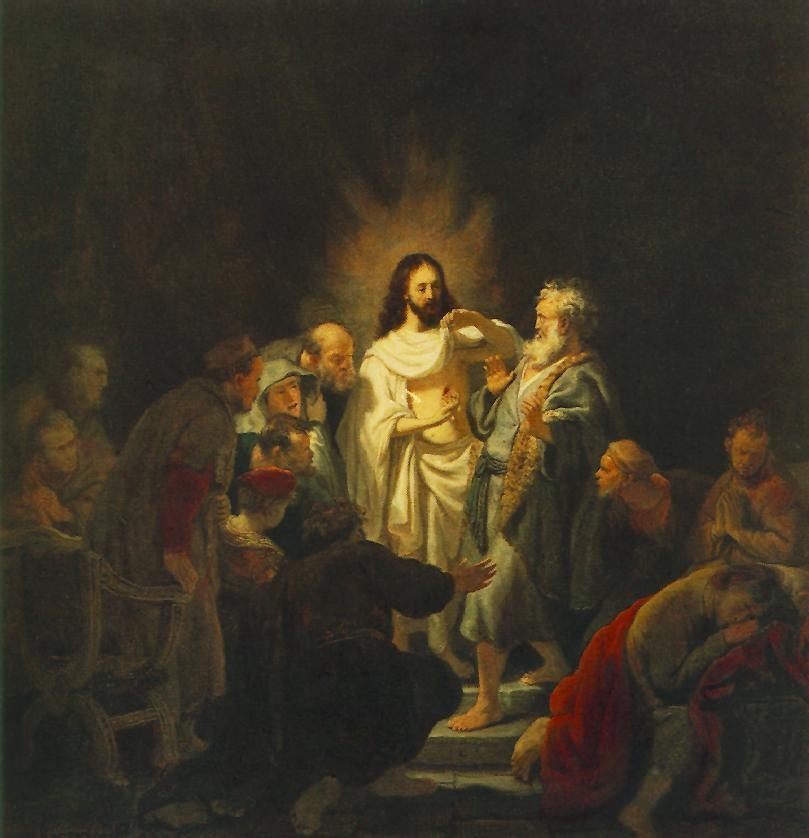 The Incredulity of St Thomas by Rembrandt Harmenszoon van Rijn