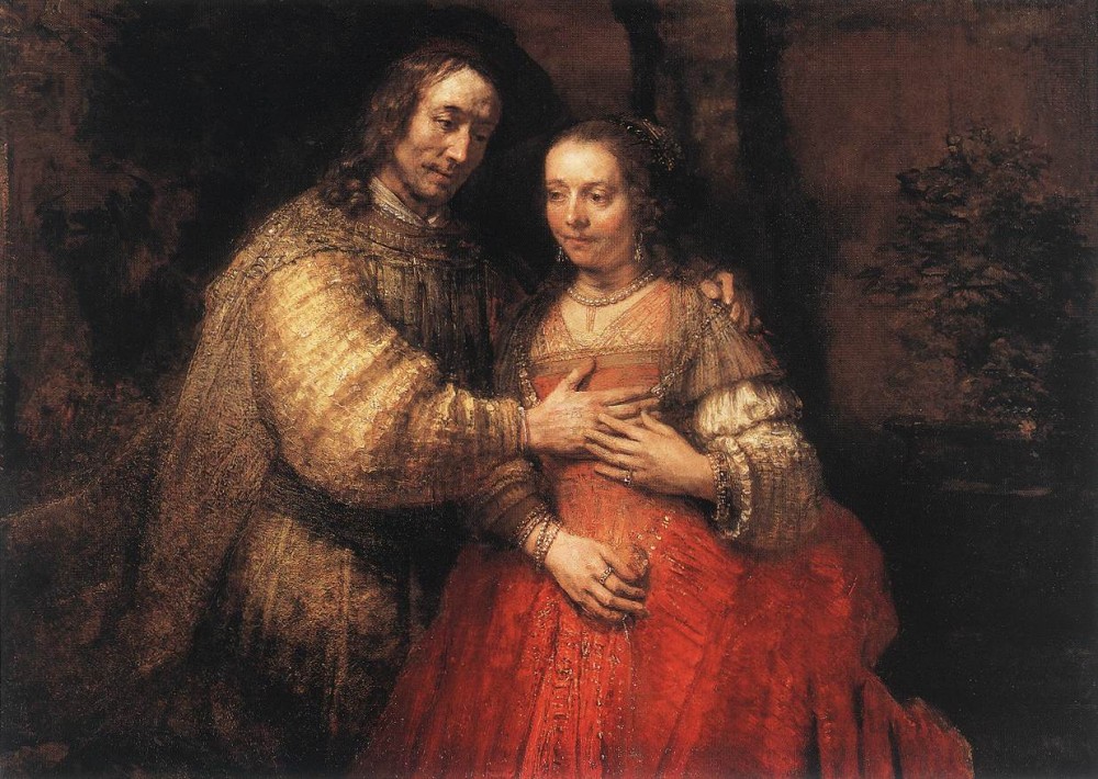 The Jewish Bride by Rembrandt Harmenszoon van Rijn