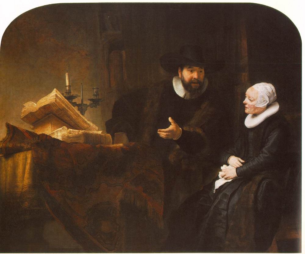 The Mennonite Minister Cornelis Claesz. Anslo in Conversation with his Wife Aaltje by Rembrandt Harmenszoon van Rijn