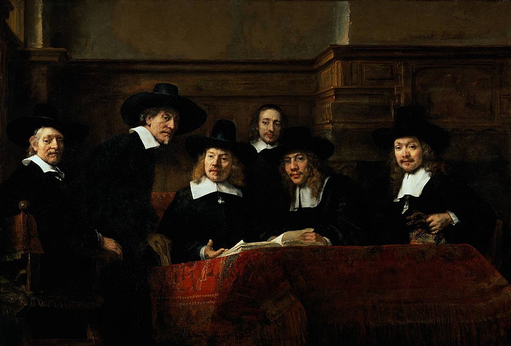 The Sampling Of ficials by Rembrandt Harmenszoon van Rijn