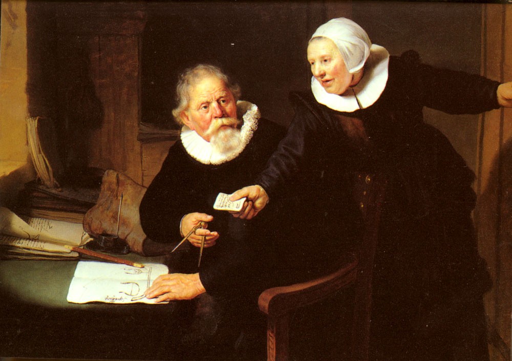 Van Jan Rijcksen And His Wife by Rembrandt Harmenszoon van Rijn