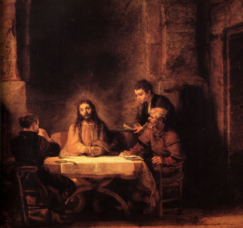 Supper at Emmaus by Rembrandt Harmenszoon van Rijn