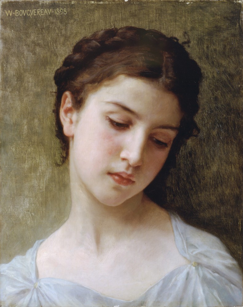 Etude Tete de Jeune Fille by William-Adolphe Bouguereau