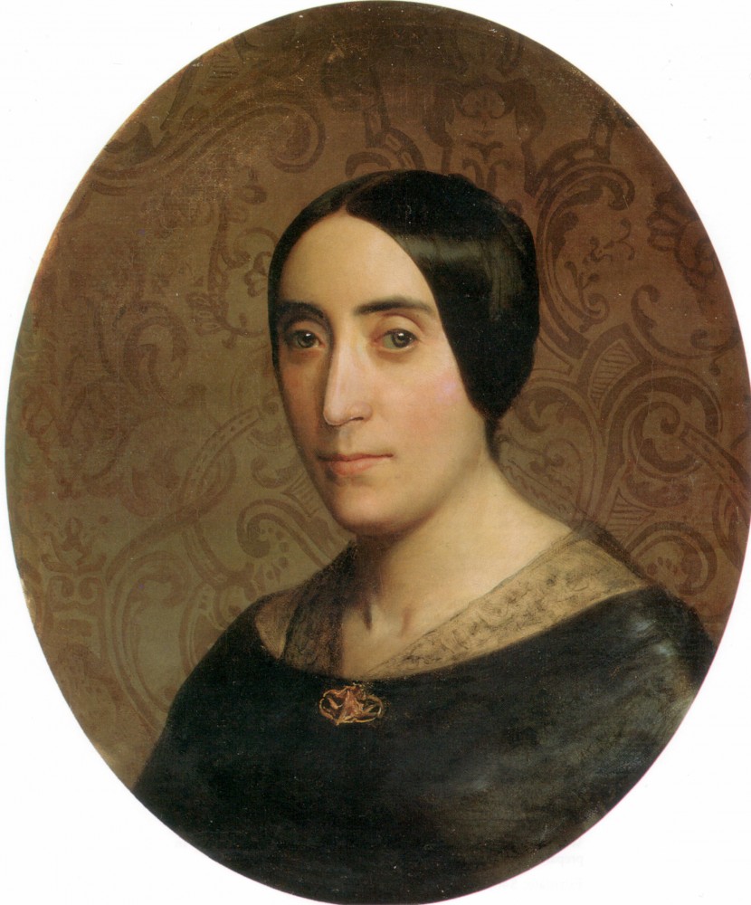 A Portrait of Amelina Dufaud Bouguereau by William-Adolphe Bouguereau