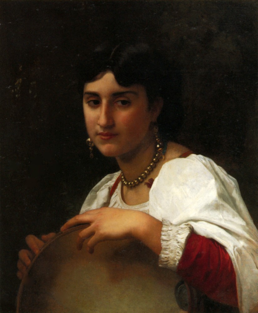L- Italienne au Tambourin by William-Adolphe Bouguereau