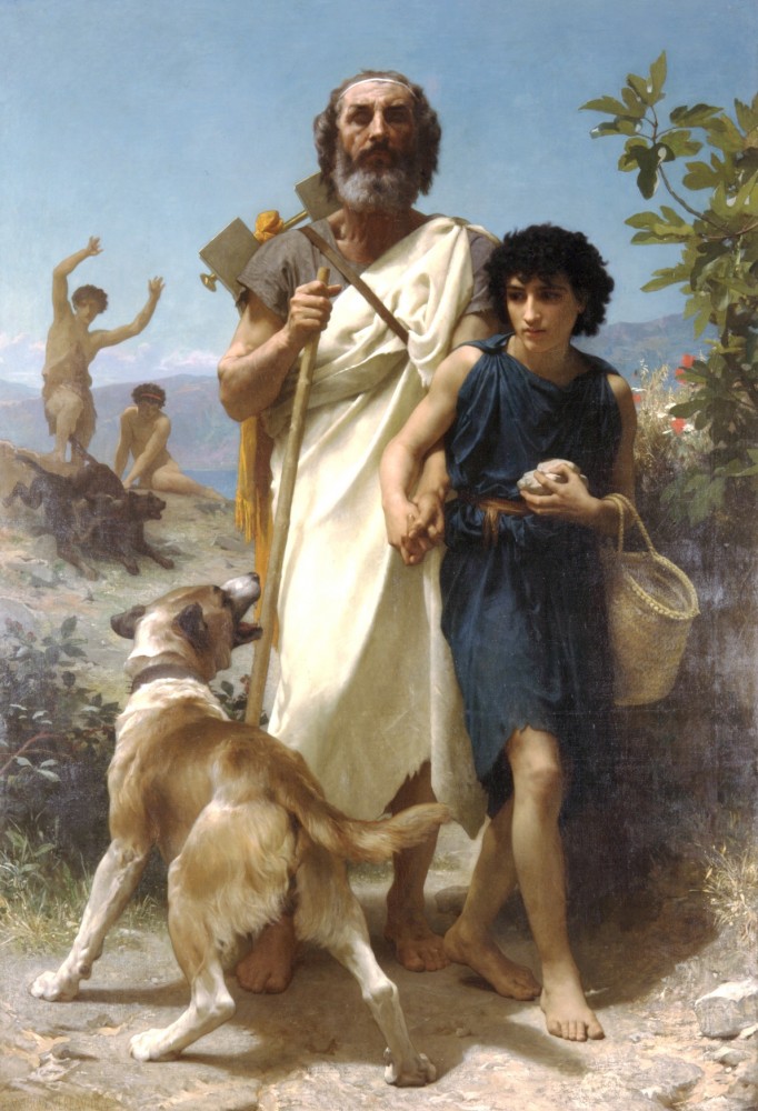 Homere Et Son Guide by William-Adolphe Bouguereau