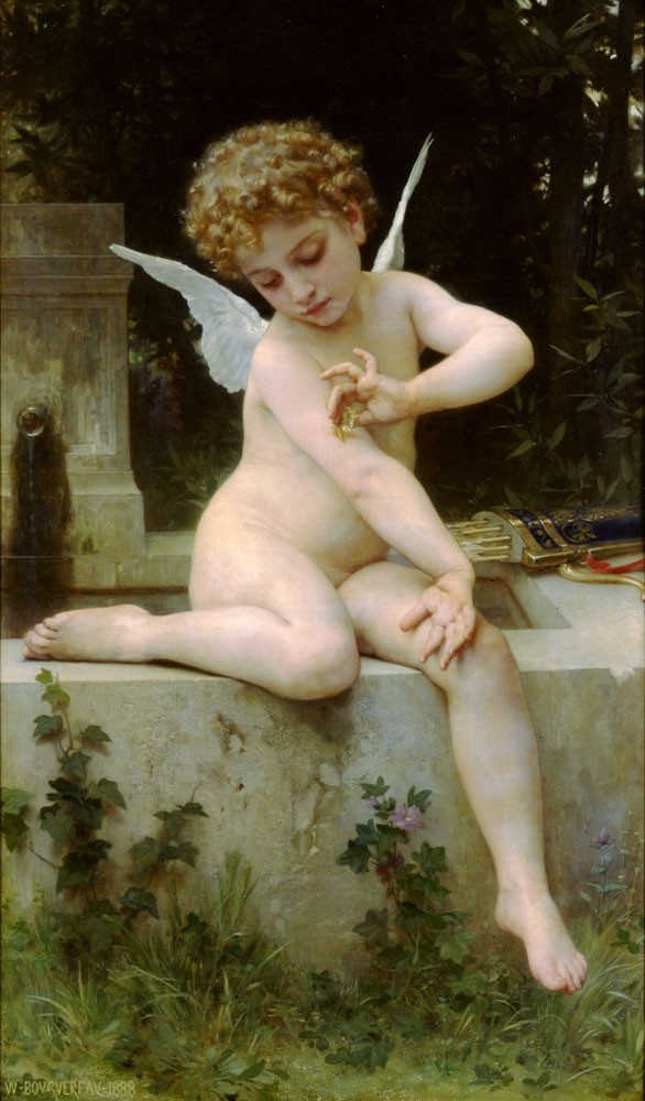Cupid with a Butterfly by William-Adolphe Bouguereau
