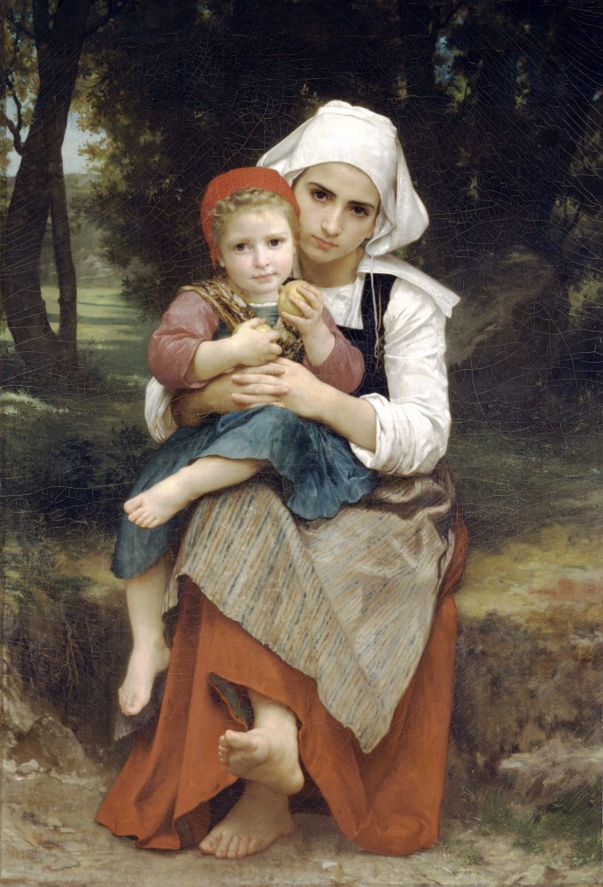 Frere et Soeur Bretons by William-Adolphe Bouguereau