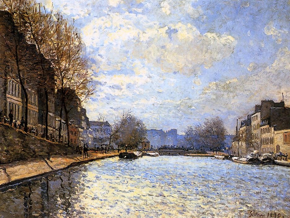 View of the Canal St Martin by Alfred Sisley
