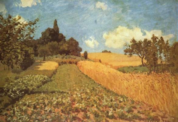 Wheatfields near Argenteuil by Alfred Sisley