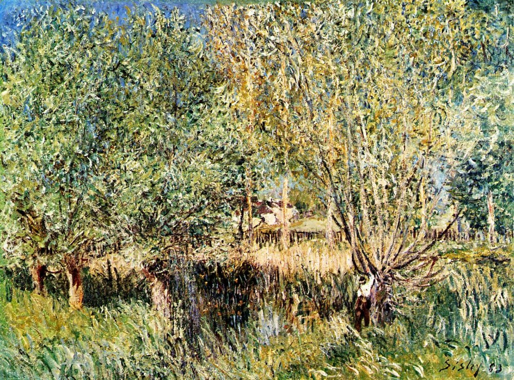 Willows on the Banks of the Orvanne by Alfred Sisley