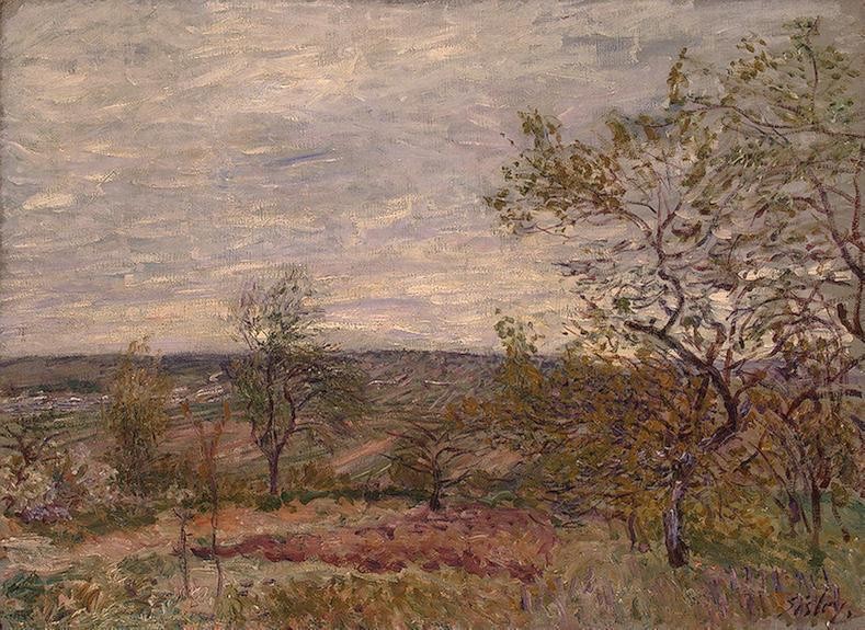 Windy Day at Veneux by Alfred Sisley