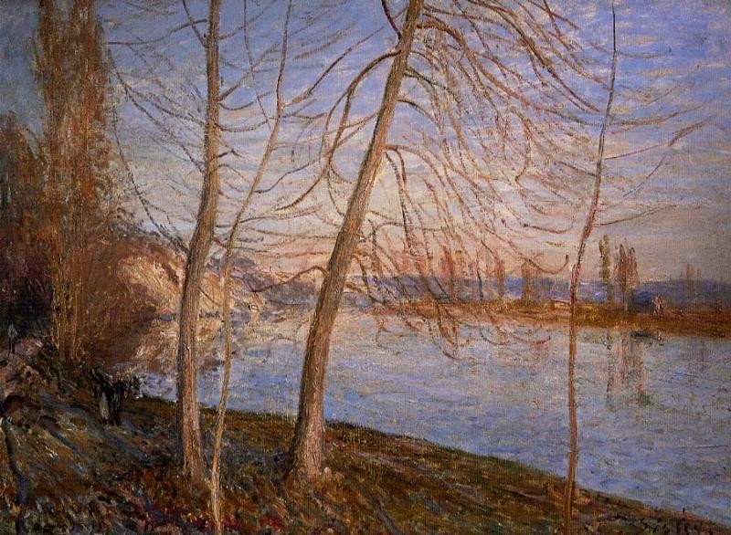 Winter Morning, Veneux by Alfred Sisley