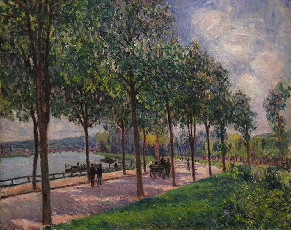 Alley of Chestnut Trees by Alfred Sisley