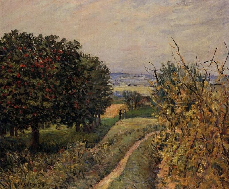 Among the Vines Near Louveciennes by Alfred Sisley