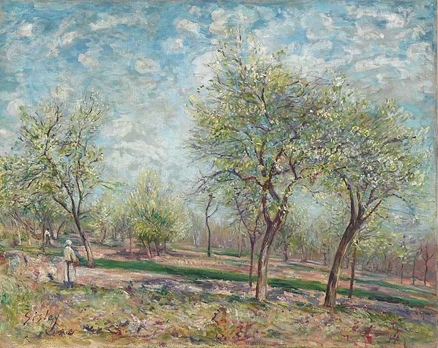 Apple Trees in Bloom by Alfred Sisley