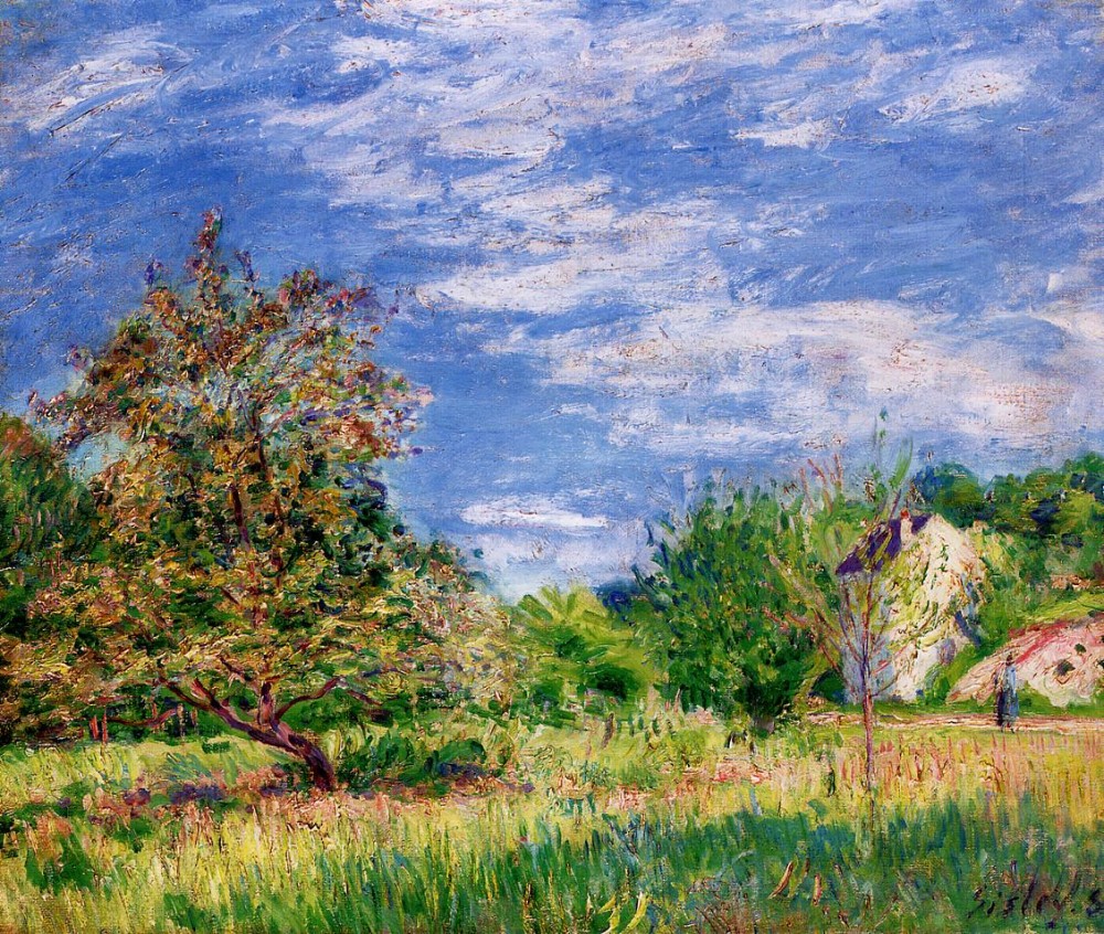 Orchard in Spring by Alfred Sisley
