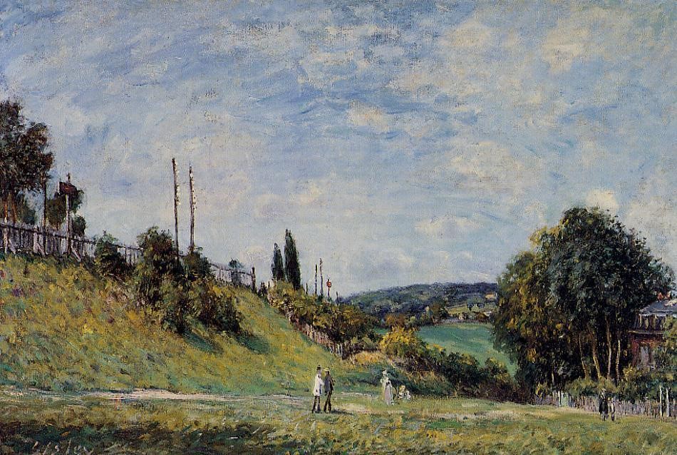 Railroad Embankment at Sevres by Alfred Sisley