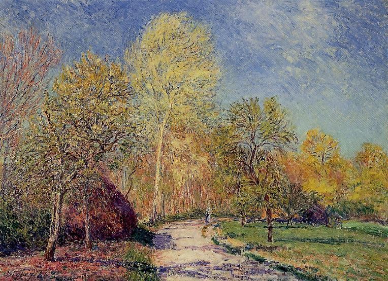A May Morning in Moret by Alfred Sisley