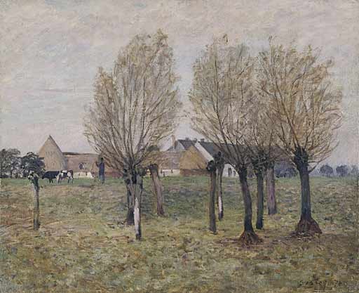 A Normandy Farm by Alfred Sisley