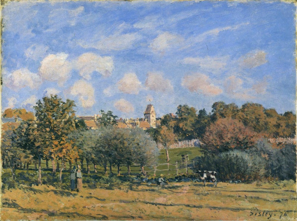 Church at Noisy Le Roi in Autumn by Alfred Sisley
