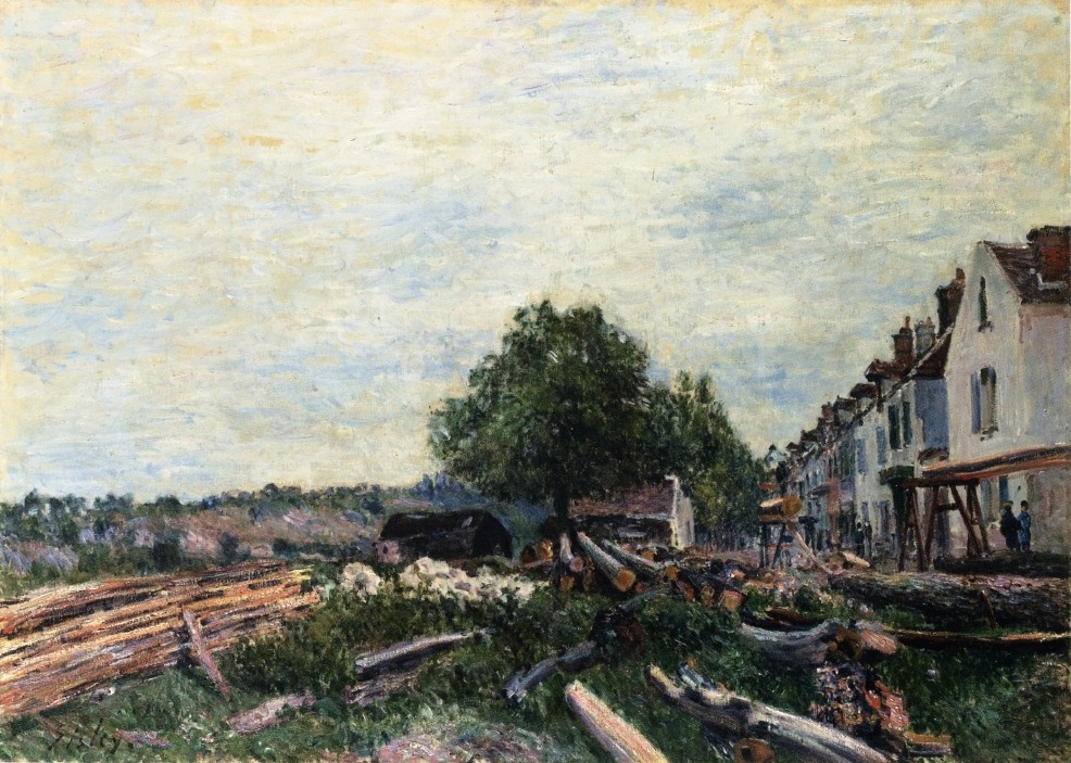 Construction Site at Saint-Mammes by Alfred Sisley