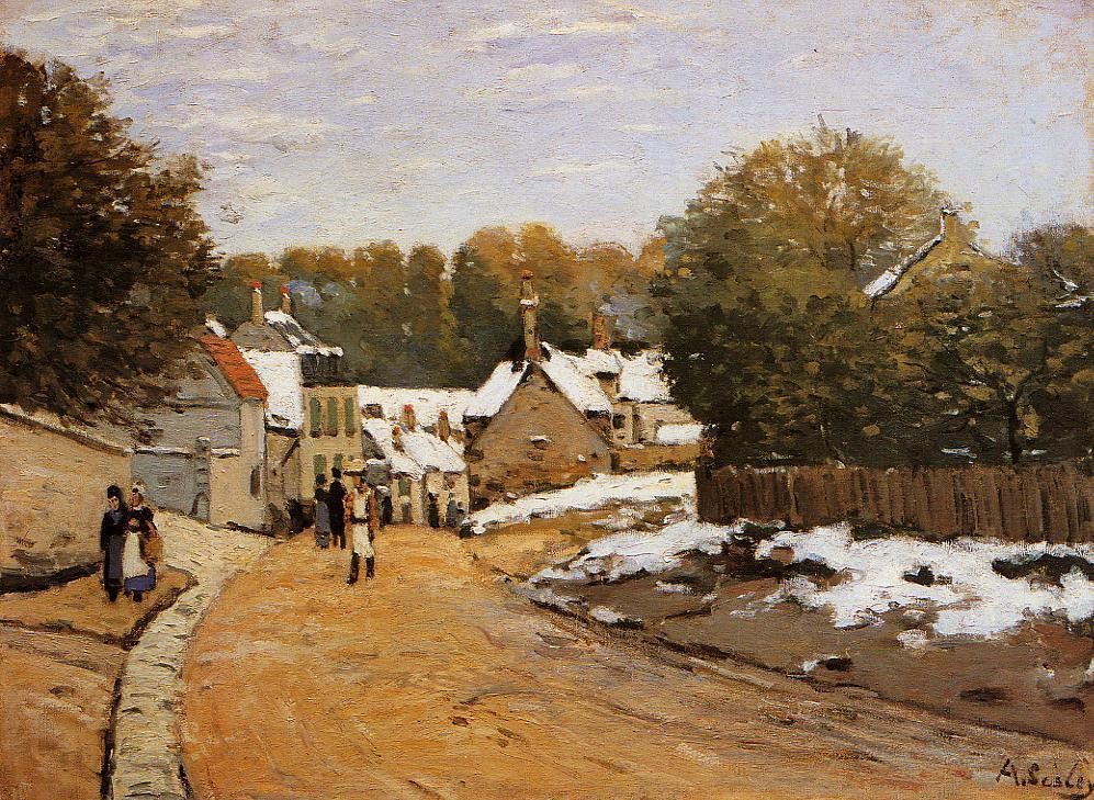 Early Snow at Louveciennes by Alfred Sisley