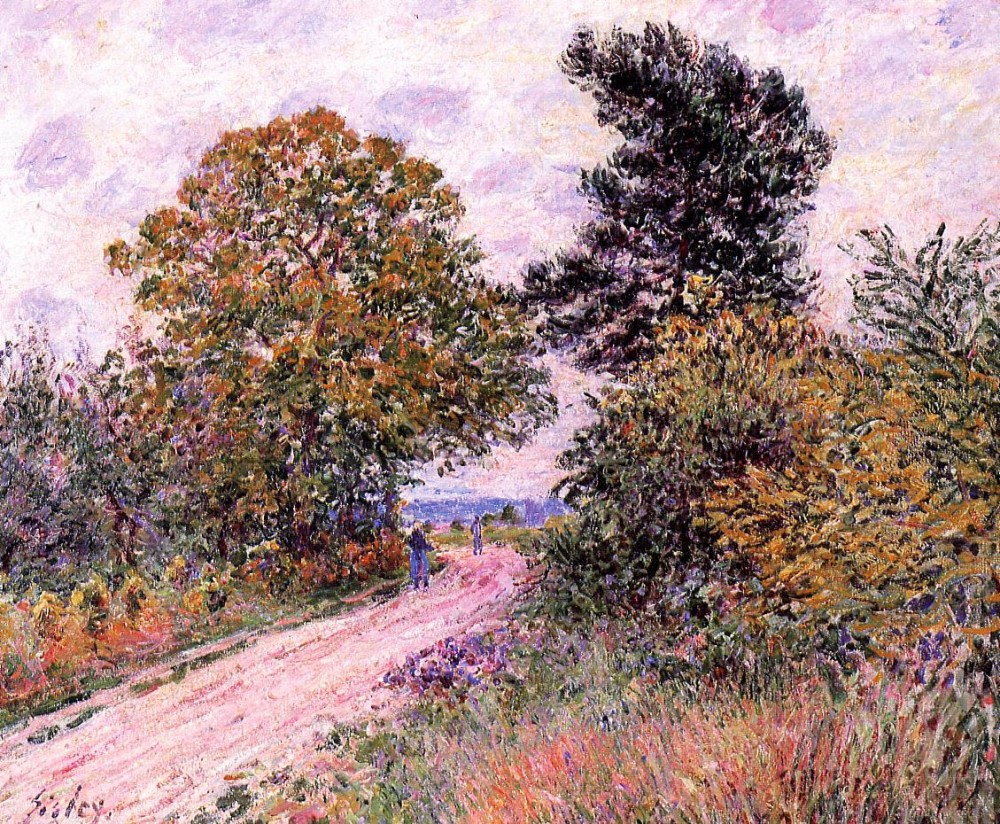 Edge of the Fountainbleau Forest - Morning by Alfred Sisley
