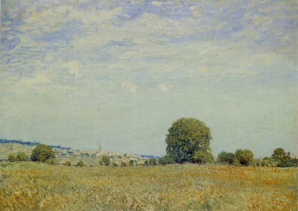 Fields at Saint Cloud by Alfred Sisley
