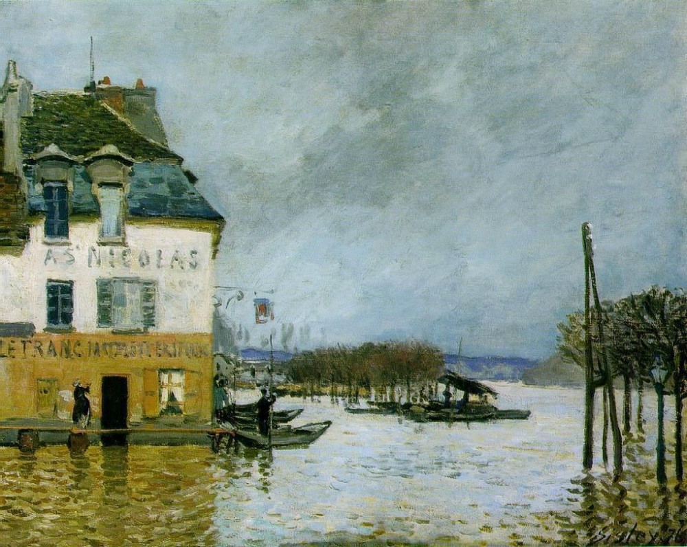 Flood at Port-Marly II by Alfred Sisley