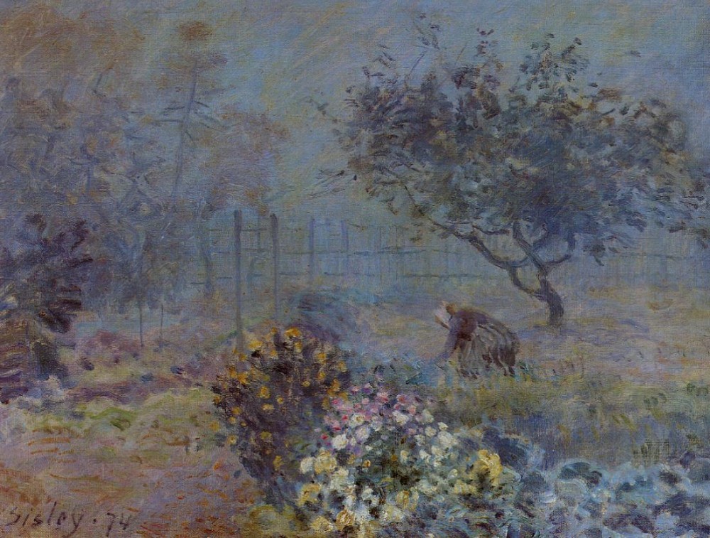 Foggy Morning, Voisins by Alfred Sisley