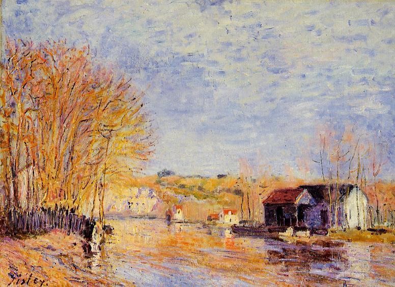 High Waters at Moret-sur-Loing by Alfred Sisley