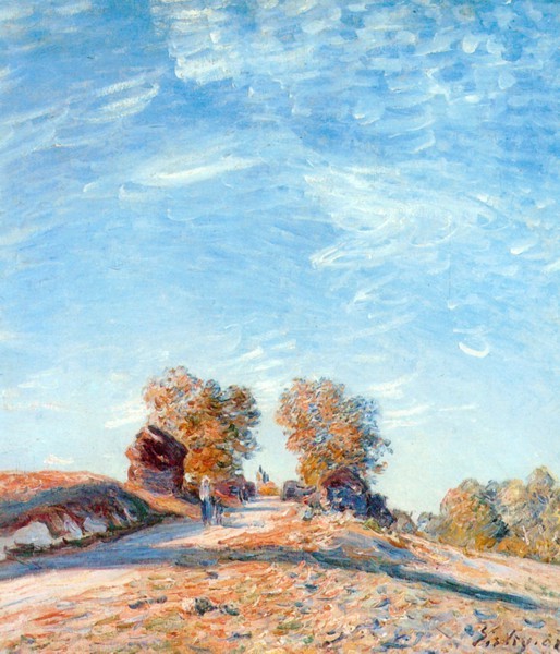 Hill Path in Sunlight by Alfred Sisley
