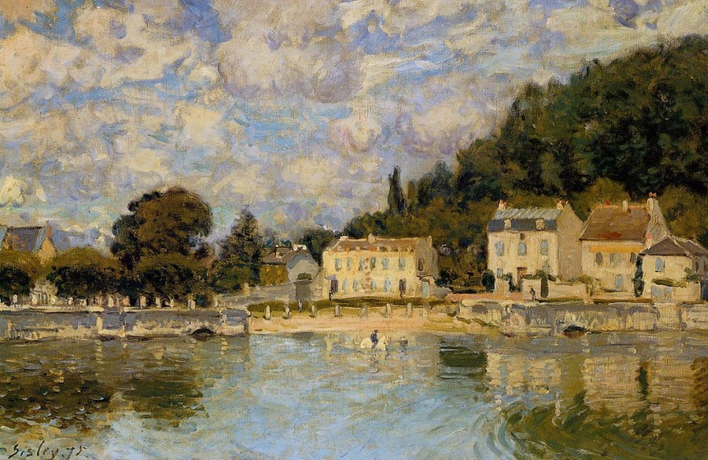 Horses Being Watered at Marly-le-Roi by Alfred Sisley