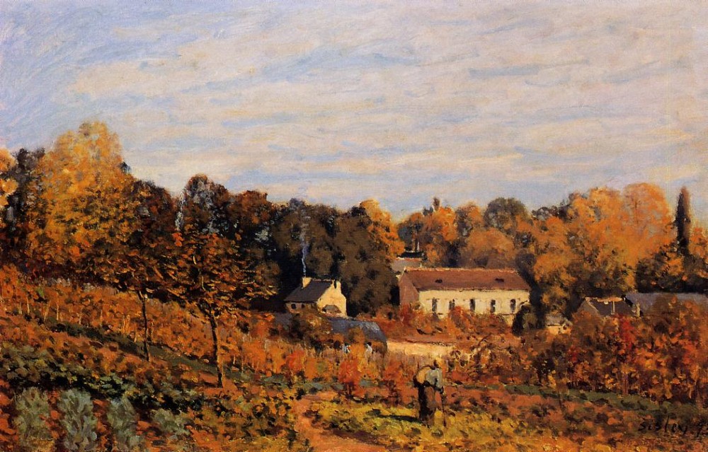 Kitchen Garden at Louveciennes by Alfred Sisley