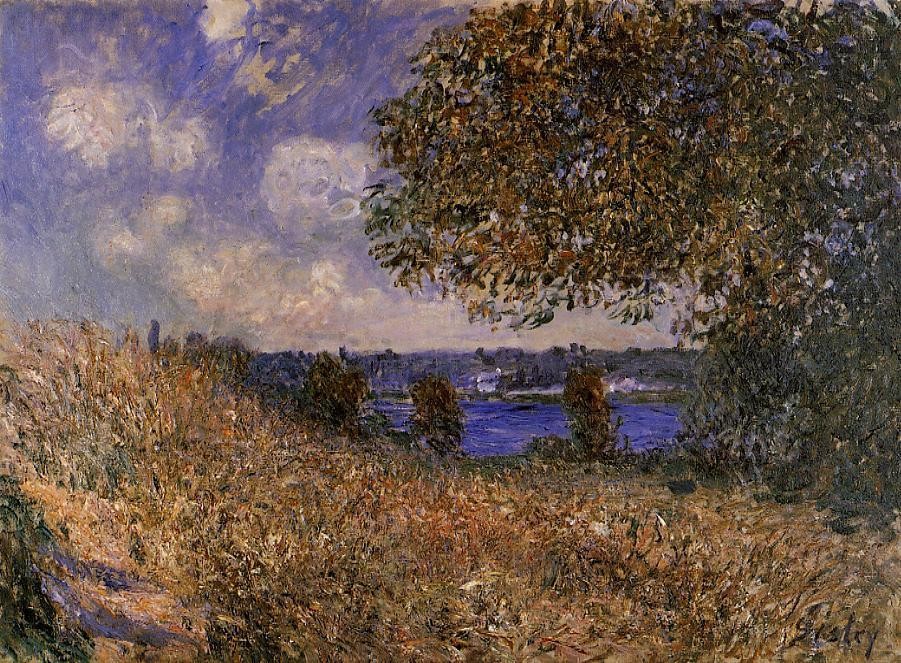 Near the Bank of the Seine at By by Alfred Sisley