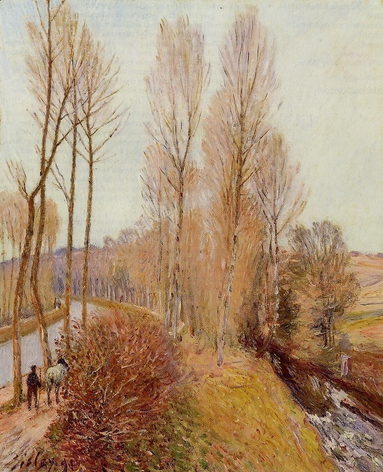 Path Along the Loing Canal by Alfred Sisley