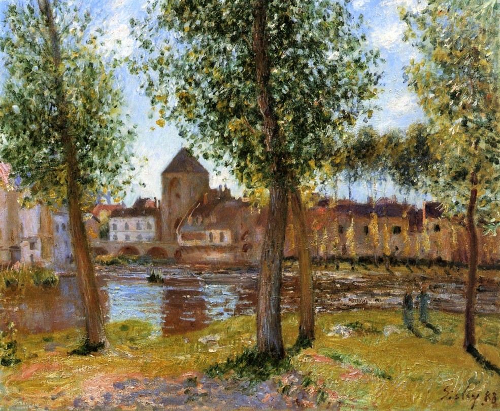 Poplars a Moret-sur-Loing, an August Afternoon by Alfred Sisley