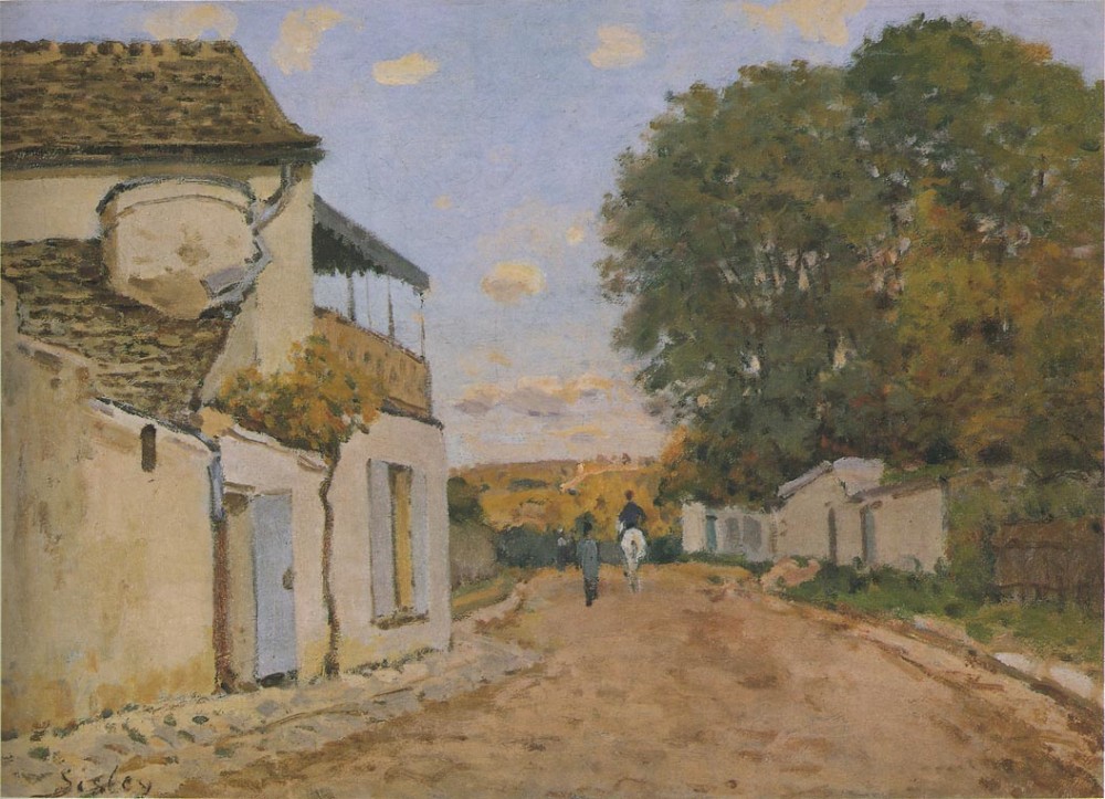 Princesse Street in Louveciennes by Alfred Sisley