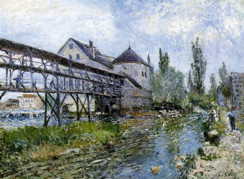Provencher's Mill at Moret by Alfred Sisley