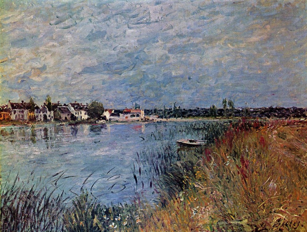 Riverbank at Saint-Mammes by Alfred Sisley