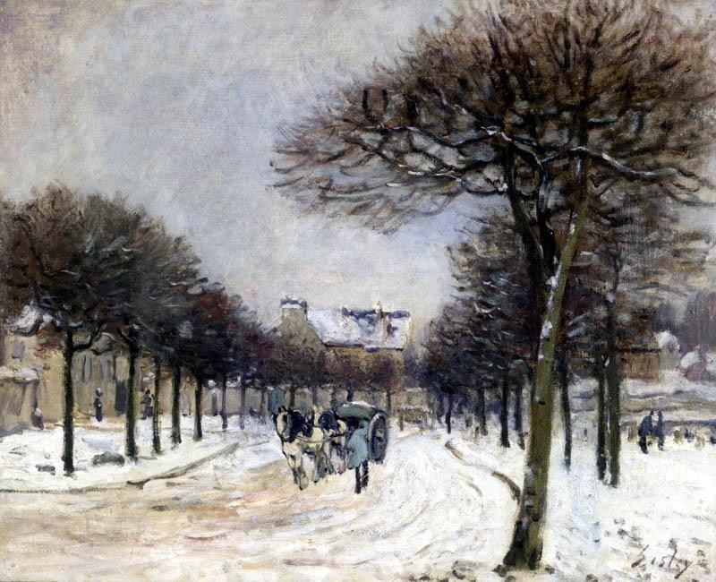 Road from Saint-Germain to Marly by Alfred Sisley