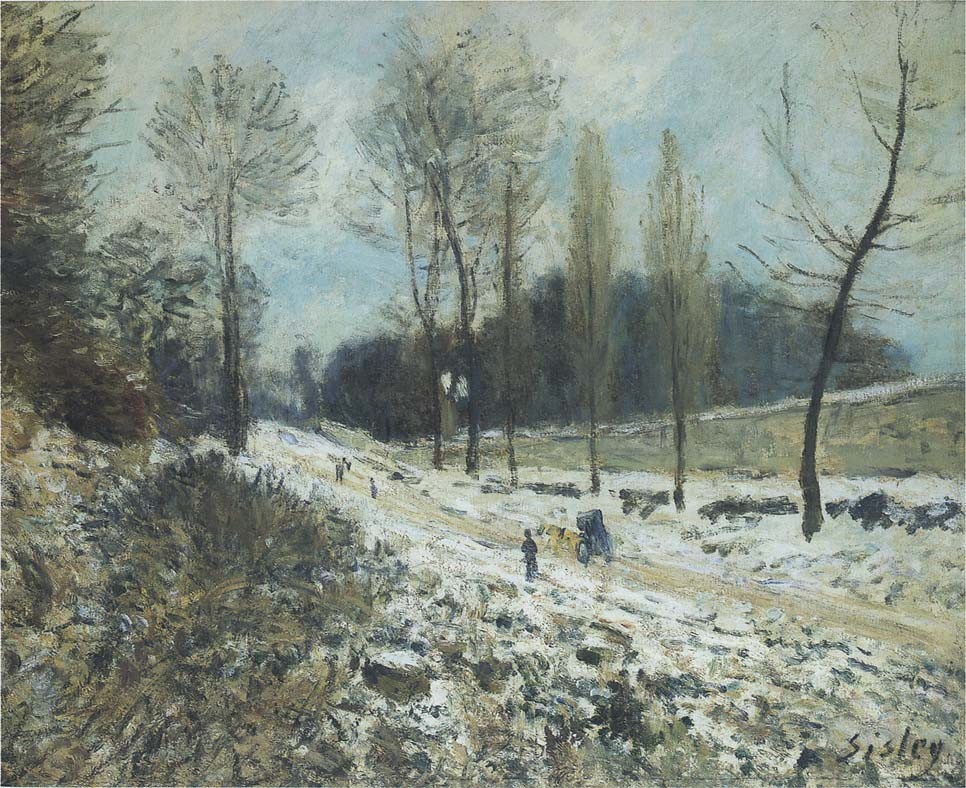 Route to Marly Le Roi in Snow by Alfred Sisley
